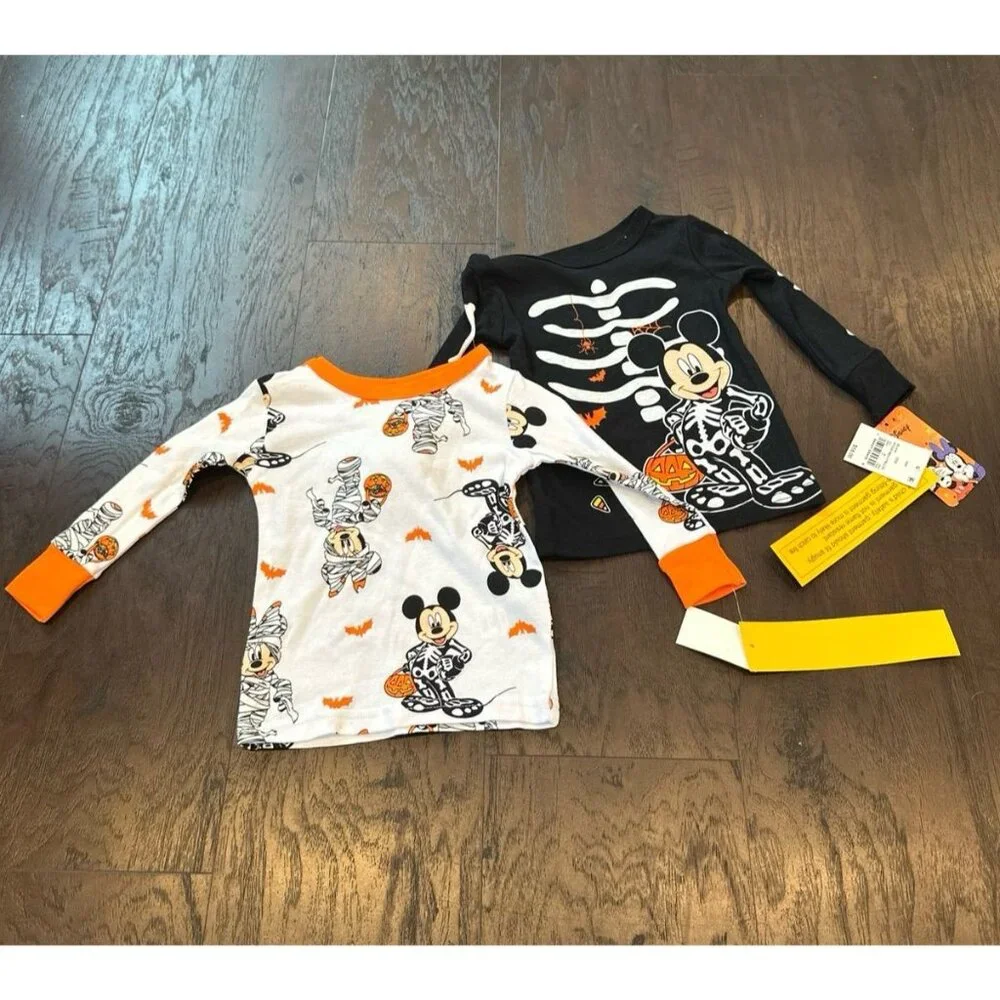 Halloween Disney pj shirt bundle‎ size 18m nwt